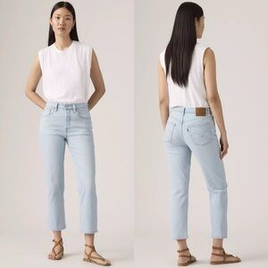 Levi’s 501 Original Cropped Jeans, Light Wash | Size 28